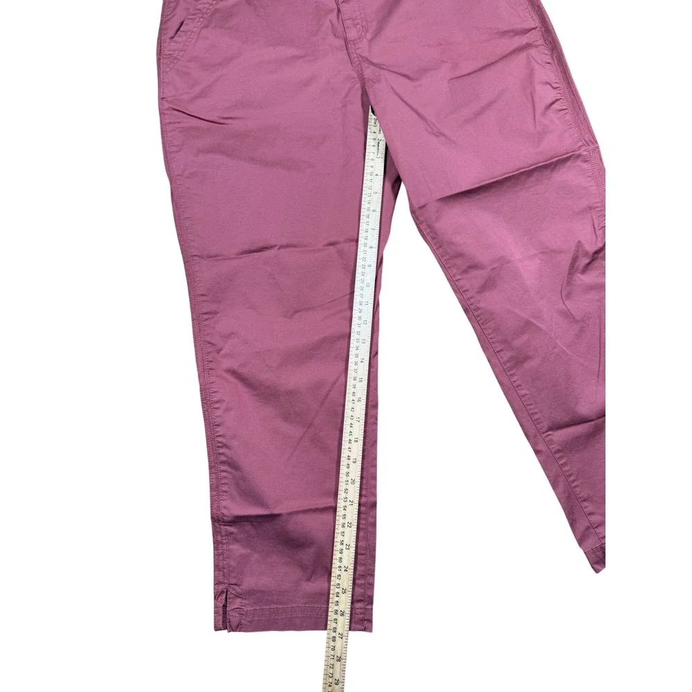 Eddie Bauer Womens Size 18‎ Cropped Chino Pants Casual Crop Red Pink